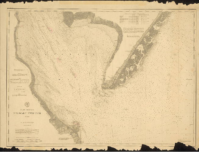 Plan (alternate image), Coast Chart No. 124. Delaware [Bay] Entrance. Issued April 1888. 