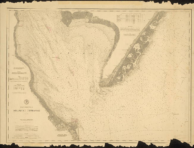 Plan, Coast Chart No. 124. Delaware [Bay] Entrance. Issued April 1888. 