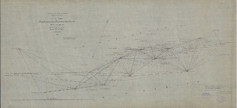 Plan, Triangulation, Petty's Island to Poquessink [Poquessing] Creek, Delaware River. Made by request for the City of Philadelphia. U.S. Coast and Geodetic Survey, J. E. Hilgard, Supt. - F. Walley Perkins, Chief of Party, C. H. Van Orden, Assistant.