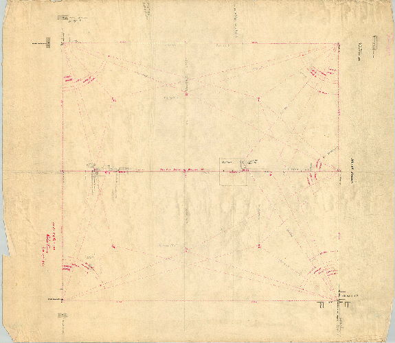 Plan, [Handwritten title on reverse: "Triangulations to flag staff on City Hall & League Island"]