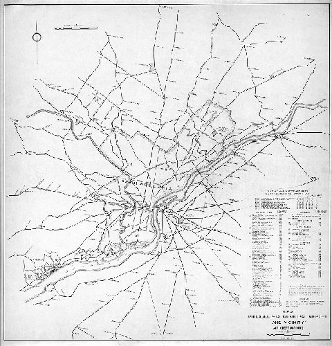 Plan (alternate image), Map of Philadelphia Municipal Airport and vicinity. Air Obstructions. May 24, 1940.