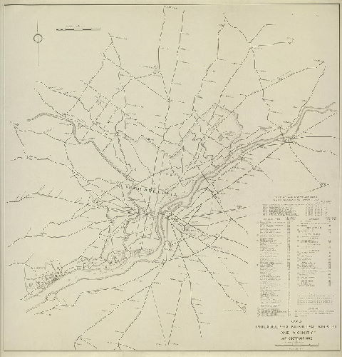 Plan, Map of Philadelphia Municipal Airport and vicinity. Air Obstructions. May 24, 1940.