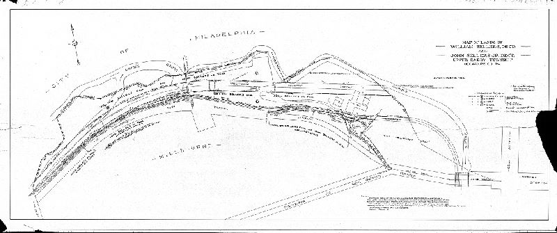 Plan, Map of lands of William Sellers, dec'd. and John Sellers Jr. dec'd. Upper Darby Township, Delaware Co. Pa.