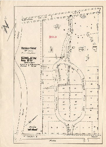 Plan, Netherfield. 38th Ward, Philadelphia. Emlen & Co., exclusive agents