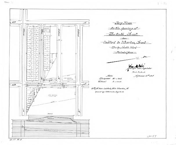 Plan, Jury plan for the opening of Thirtieth Street from Oakford to Wharton Street, Thirty-sixth Ward, Philadelphia. D-17, No. 4