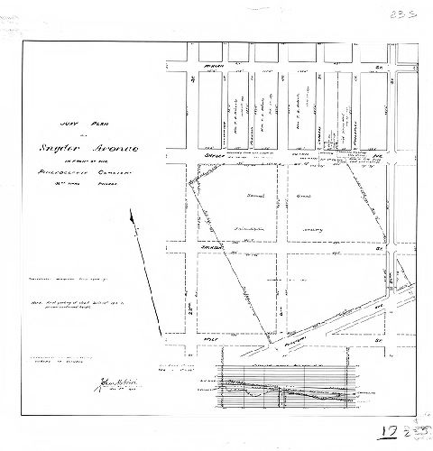 Plan, Jury plan of Snyder Avenue in front of the Philadelphia Cemetery, 26th Ward, Philada.