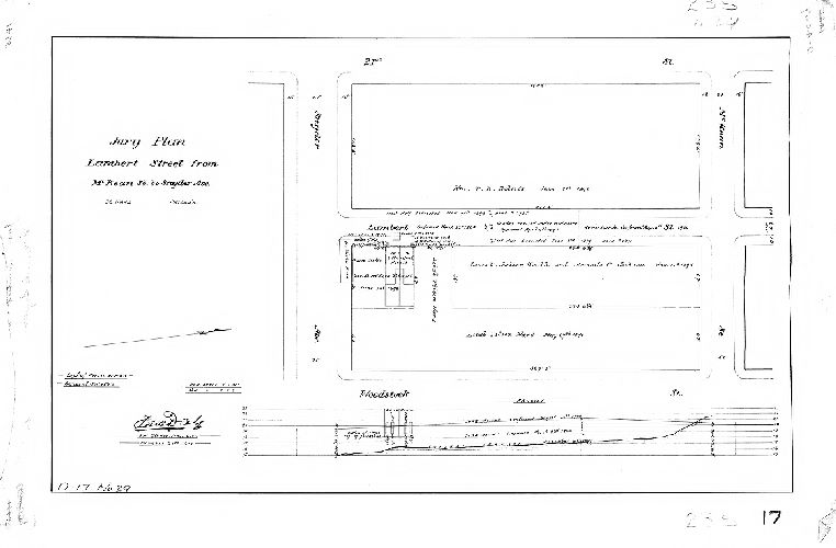 Plan, Jury plan, Lambert Street from McKean St. to Snyder Ave., 36th Ward, Philad'a. D-17, No. 29