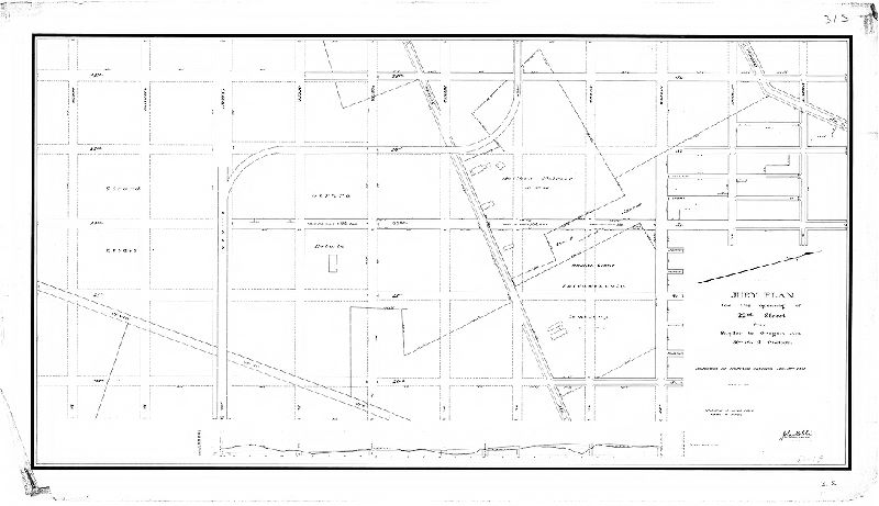Plan, Jury plan for the opening of 22nd Street from Snyder to Oregon Ave., 36th Ward, Philada. D-19