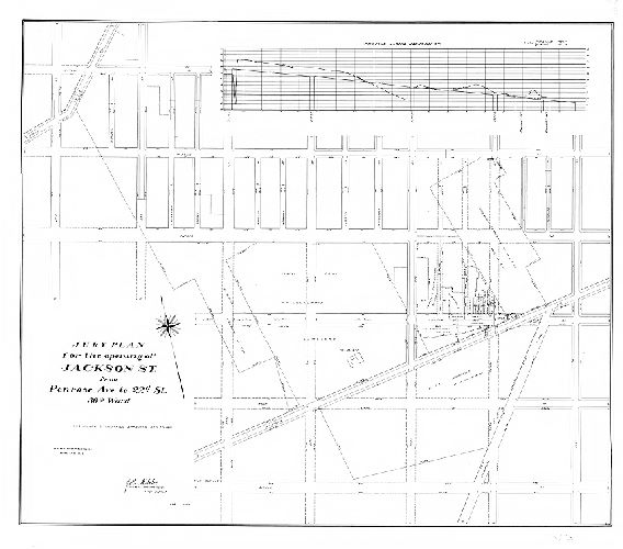 Plan, Jury plan for the opening of Jackson St. from Penrose Ave to 22nd St.
