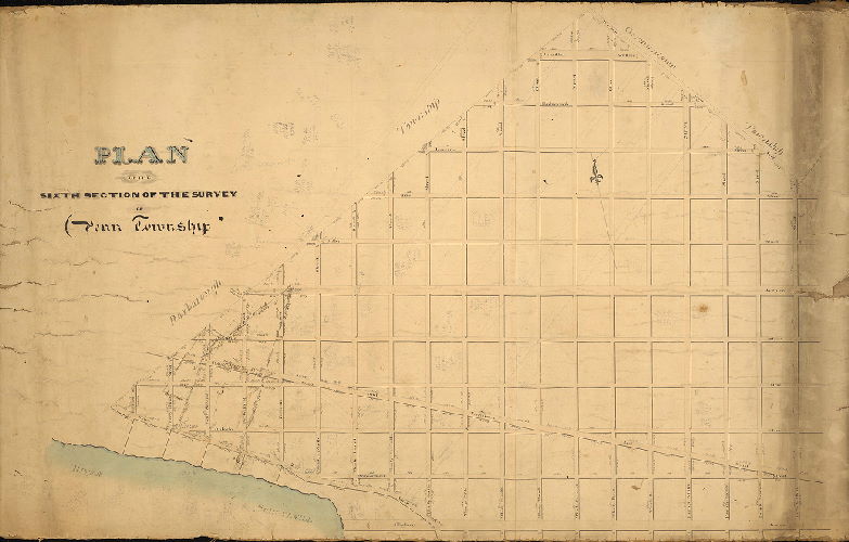 Plan, Plan of the Sixth Section of the survey of Penn Township 