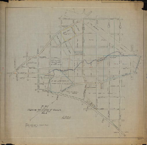 Plan, Plan for use of the Highway Committee of Councils, 25th and 35th Wards, Phila. 