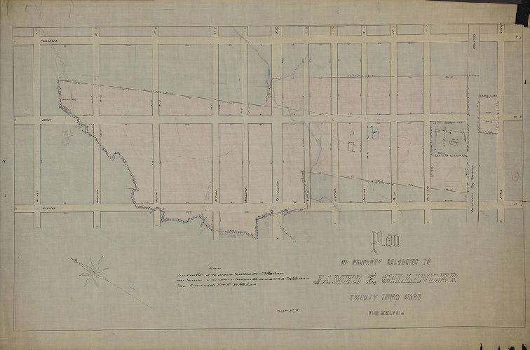 Plan, Plan of property surveyed for James G. Gillinder, Twenty-third Ward, Philadelphia.