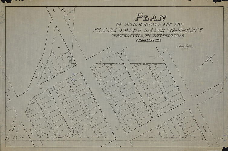 Plan, Plan of property surveyed for the Glebe Farm Land Company, Twenty-third Ward, Philadelphia.