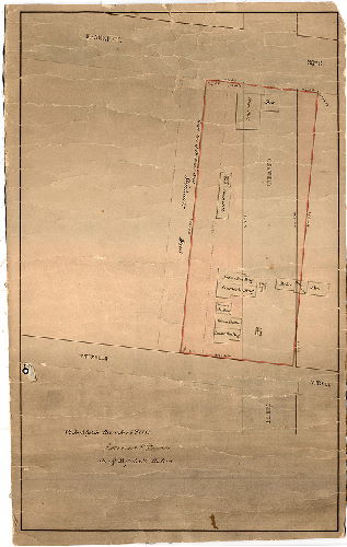 Plan, Philadelphia December 5th 1868. James P. Davis, Sur. & Reg. Sixth District. [Extension of Clearfield Street between Frankford Road and Waterloo Street.]