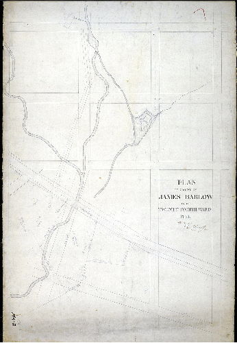 Plan, Plan of ground of James Barlow in the Twenty-fourth Ward Philada. [Indian Creek in vicinity of 69th Street and Haverford Avenue]