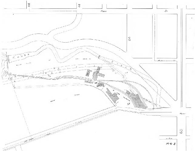 Plan, [No title. Plan of Millbourne Mills Co. buildings at 63rd and Market streets, the property of William and John Sellers.]