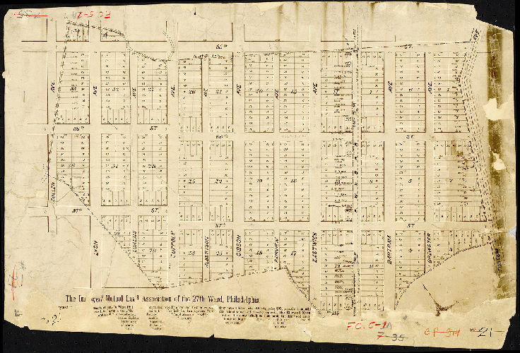 Plan, The Improved Mutual Land Association of the 27th Ward, Philadelphia