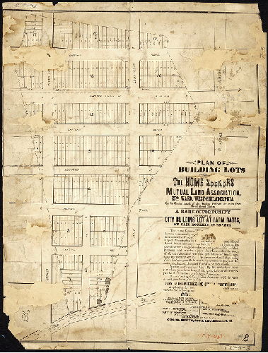 Plan, The Home Seekers Mutual Land Association [Newspapers.com search found 28 exact hits in Phila Times, earliest 1894]