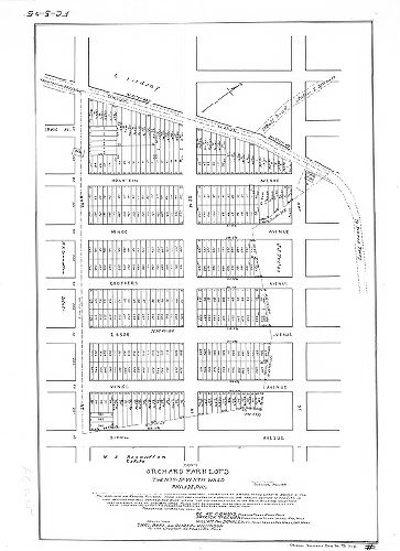 Plan, (Copy) Orchard Park Lots, Twenty-seventh Ward, Philadelphia. 
