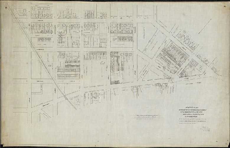 Plan, Benefit plan showing properties within the bounds of 41st St., West-Chester and Phila. R.R., Woodland and Chester Aves., 27th Ward, Phila. Made supplementary to plan prepared for use of Road Jury in the matter of the opening of Kingsessing Ave., etc. etc. 