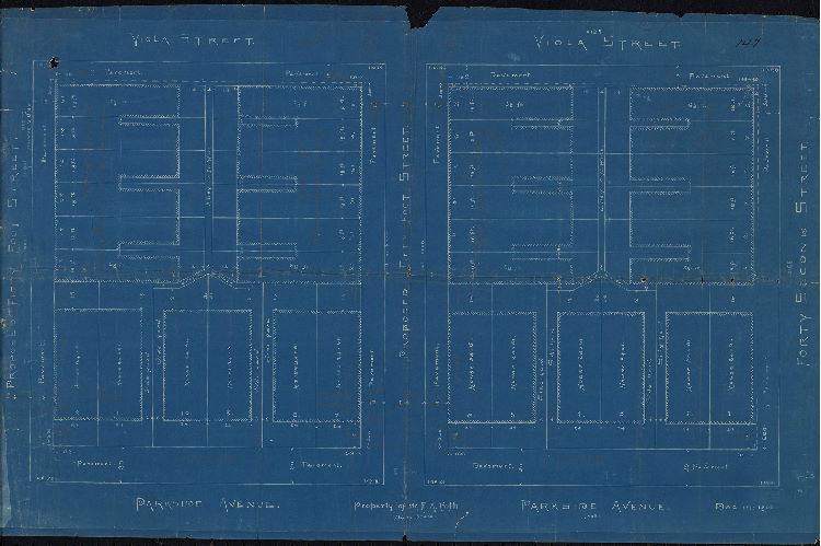 Plan, Property of Mr. F. A. Poth. 1/16 in. scale.