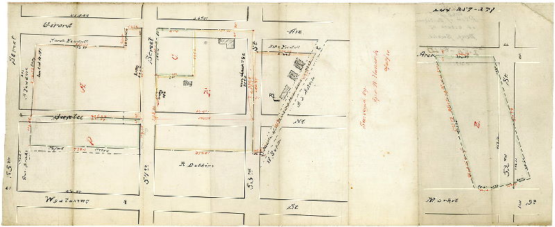Plan, Surveyed by Geo. W. Hancock 3/30/80.
