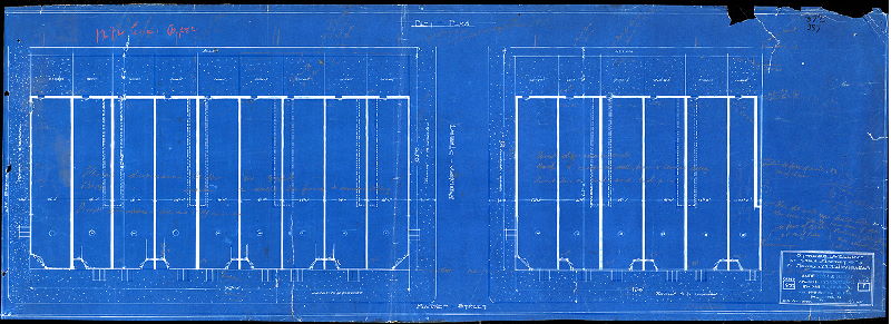 Plan, Stores & Dwellings at 62nd & Market Sts. for Messrs. Hopkins [and] Milgram. Anderson & Haupt, Architects & Engineers. 820 Drexel Building and 5312 Market Street, Philadelphia, PA. Order G-89, Sheet 1. Date: March 7, 1911. []