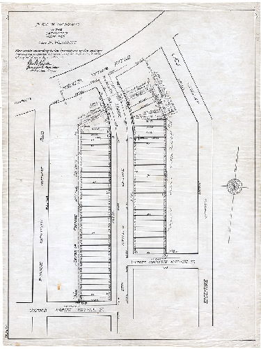 Plan, Plan of property in the 34th Ward made for Geo. H. Weinrott. Plan made according to instructions of the applicant. Showing proposed sub-division of lots before the erection of any buildings or fences thereon. 