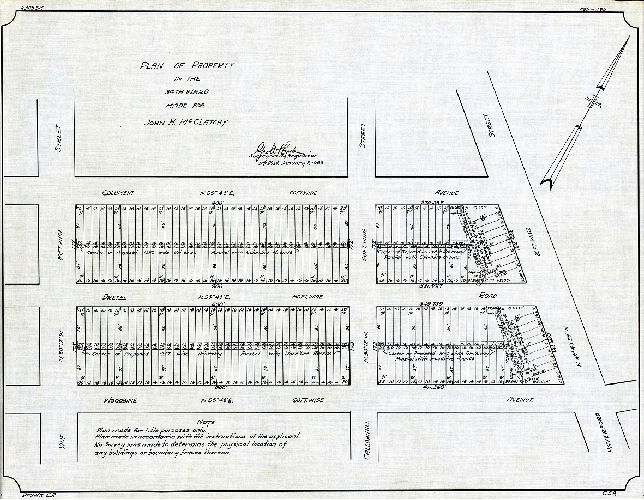 Plan, Plan of property in the 34th Ward made for John H. McClatchy. 