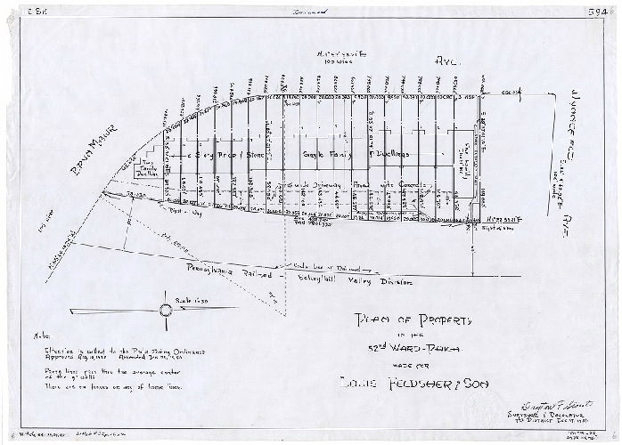 Plan, Plan of property in the 52nd Ward made for Louis Feldsher & Son