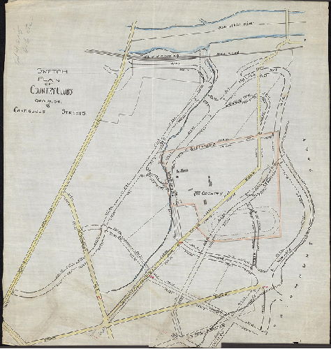 Plan, Sketch plan of [Philadelphia] Country Club's grounds & contiguous streets. 