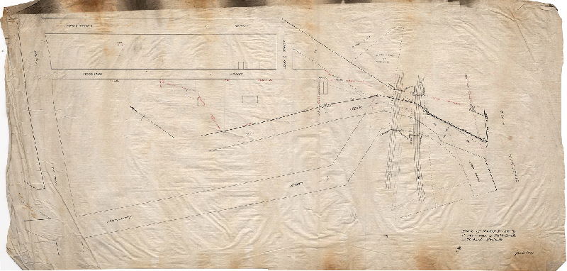 Plan, Plan of wharf property at the mouth of Mill Creek, 27th Ward, Philada. Jan. 21st, 1887.