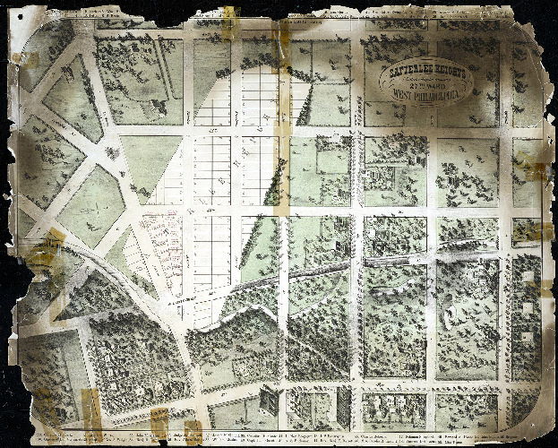 Plan, Satterlee Heights (Satterlee Hospital grounds), 27th Ward, West Philadelphia