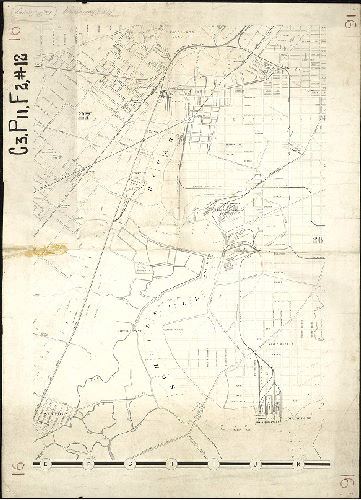 Plan, [No title. Part of a detailed map of Philadelphia, probably by E. P. Noll, ca. 1885, showing Schuylkill River and adjoining sections of South and Southwest Philadelphia.] ]