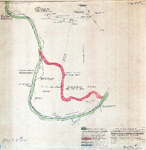 Plan, City of Philadelphia, Fairmount Park Commission. Cobbs Creek Park - vicinity of 69th St. showing channel change