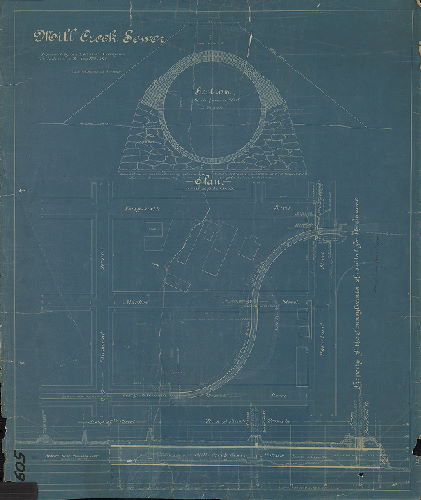 Plan, Mill Creek Sewer. [Title on reverse: Mill Creek Sewer from 46th and Haverford to 47th and Fairmount]