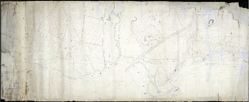 Plan (adjusted), [No title. Topography of City Plan 167, probably by George Hancock]