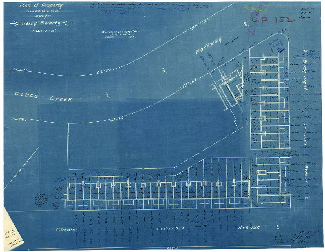 Plan, Plan of property in the 40th Ward, Phila., made for Henry Swartz. 