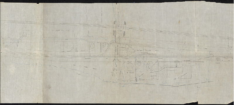 Plan, [No title. Plan of Shawmont, showing many details of roads, railroads, structures, Schuylkill River bank, and streams. 