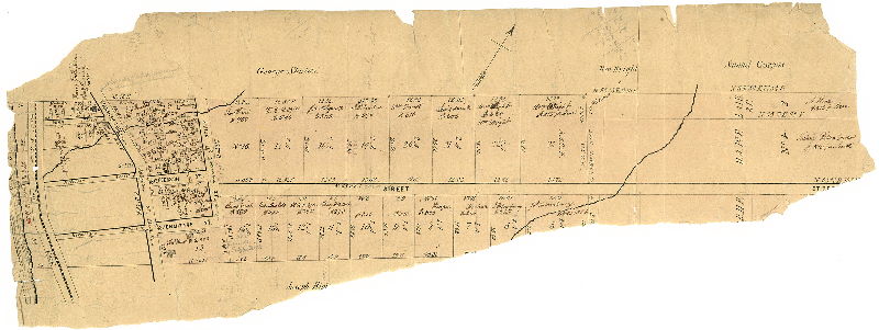 Plan, [Fragment of original lithograph of plan noted in SD9th-CS-221A]