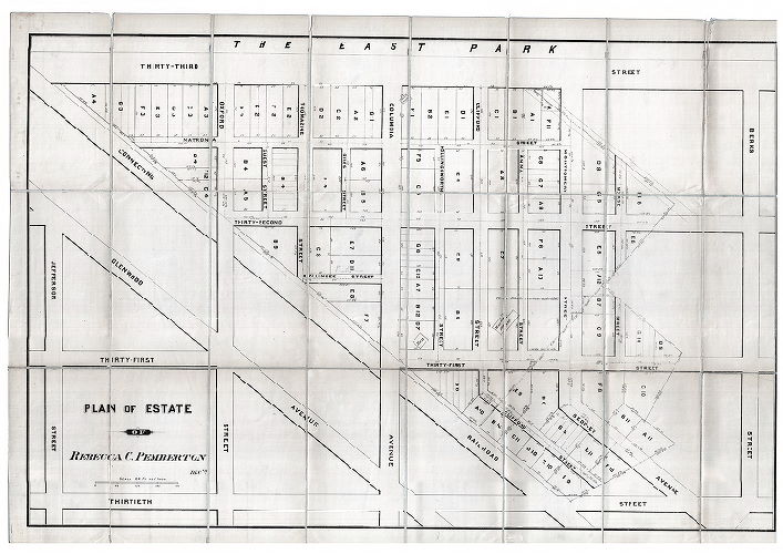 Plan, Plan of estate of Rebecca C. Pemberton Dec'd. 