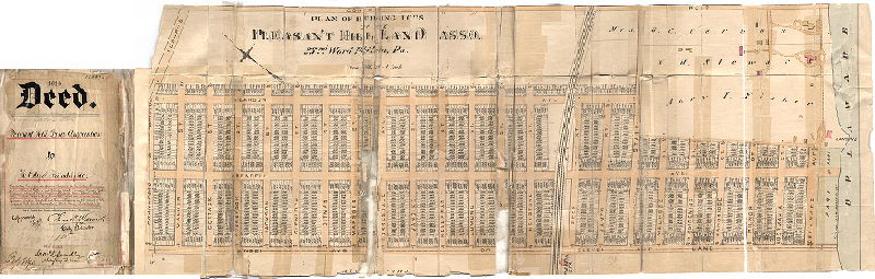 Plan, Plan of building lots of the Pleasant Hill Land Asso., 23rd Ward, Philada, Pa. 