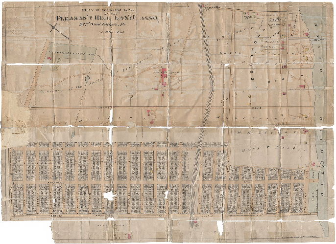 Plan, Plan of building lots of the Pleasant Hill Land Asso., 23rd Ward, Philada, Pa. 