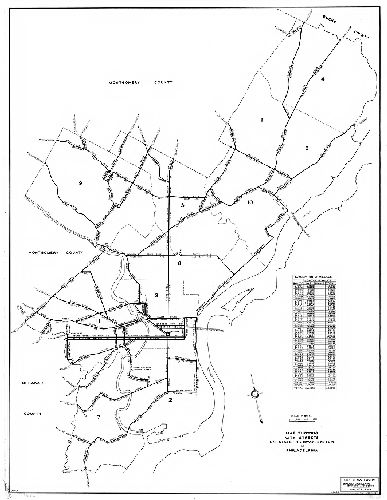 Plan, Map showing city streets on state highway system. City Plans Division, Bureau of Engineering and Zoning, Philadelphia