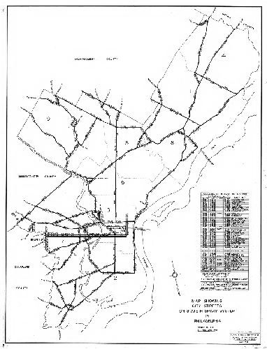 Plan, Map showing city streets on state highway system. Plans and Registry Division, Bureau of Engineering, Surveys and Zoning. July 1941, revised Aug. 1946.